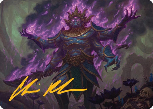 Rot-Curse Rakshasa Art Card (13/54) (Gold-Stamped Signature) [Art Series: Tarkir: Dragonstorm] 13