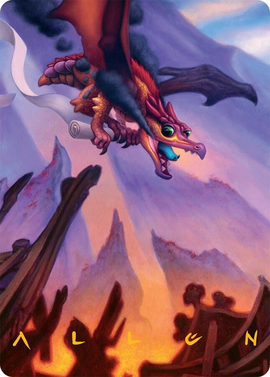 Scavenger Regent Art Card (45/54) (Gold-Stamped Signature) [Art Series: Tarkir: Dragonstorm] 45