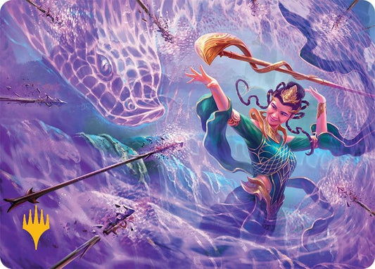 Snakeskin Veil Art Card (19/54) (Gold-Stamped Planeswalker Symbol) [Art Series: Tarkir: Dragonstorm] 19