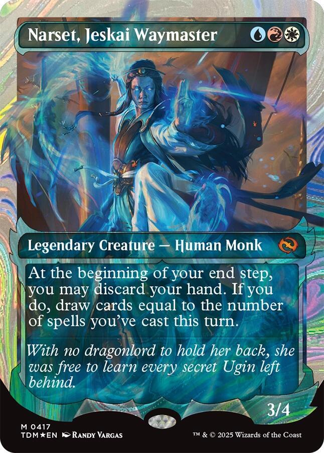 Narset, Jeskai Waymaster (Showcase) (Halo Foil) [Tarkir: Dragonstorm] 417