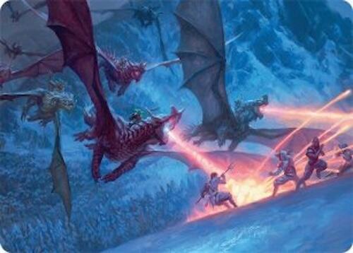 Dragonback Assault Art Card (22/54) [Art Series: Tarkir: Dragonstorm] 22