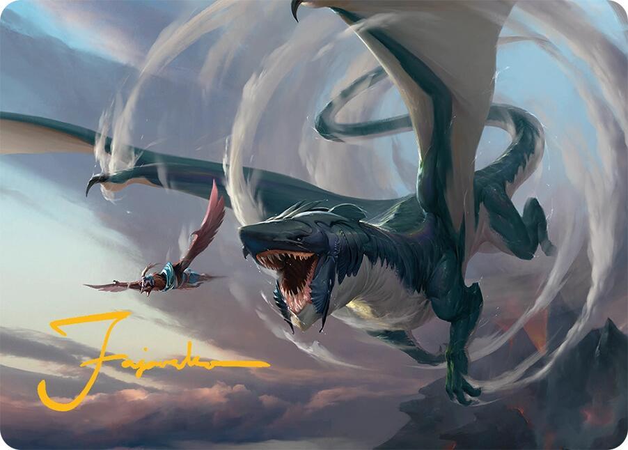 Whirlwing Stormbrood Art Card (27/54) (Gold-Stamped Signature) [Art Series: Tarkir: Dragonstorm] 27