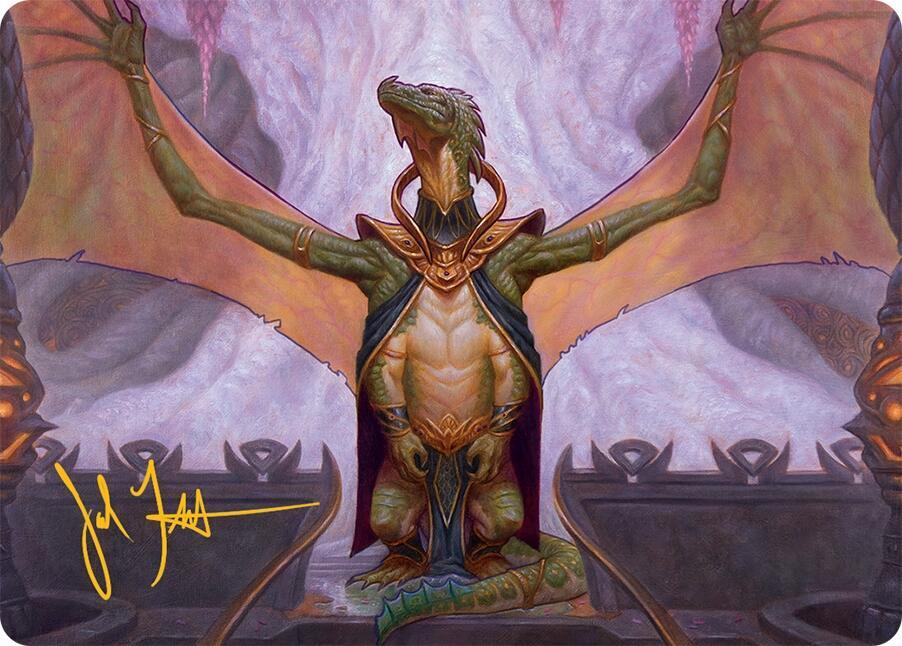 Kheru Goldkeeper Art Card (36/54) (Gold-Stamped Signature) [Art Series: Tarkir: Dragonstorm] 36