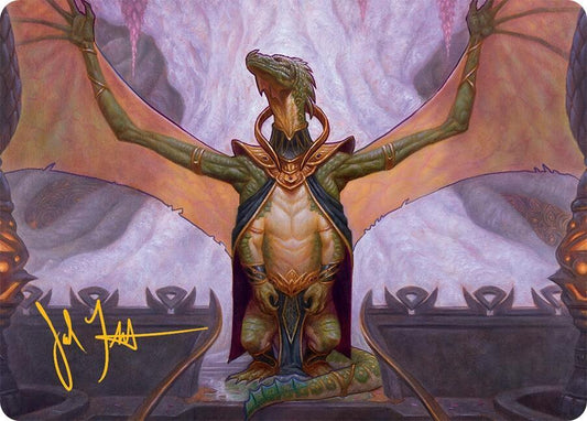 Kheru Goldkeeper Art Card (36/54) (Gold-Stamped Signature) [Art Series: Tarkir: Dragonstorm] 36