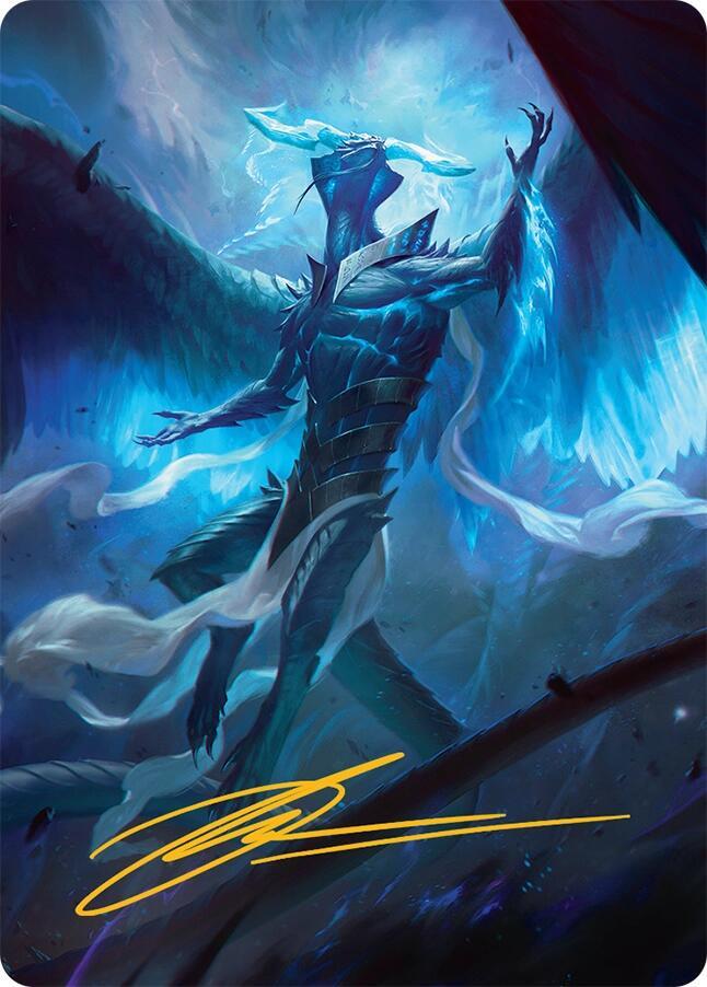 Ugin, Eye of the Storms Art Card (1/54) (Gold-Stamped Signature) [Art Series: Tarkir: Dragonstorm] 1