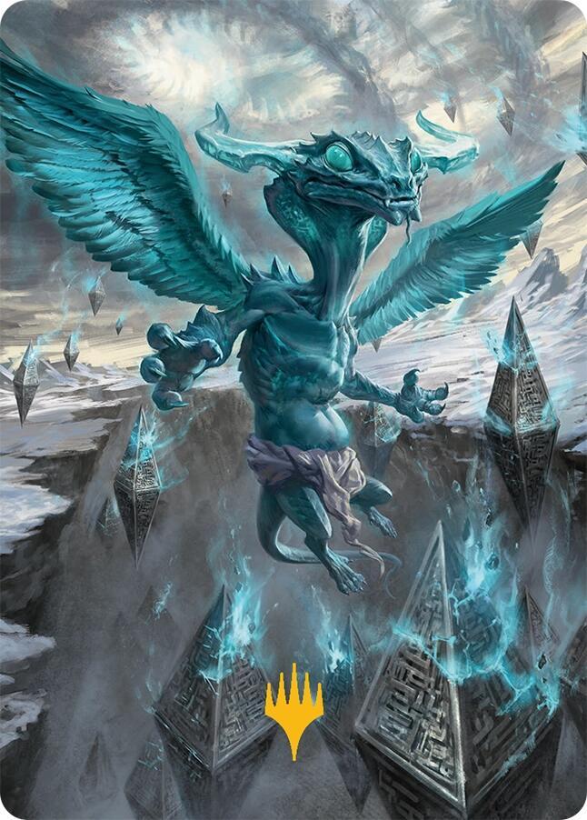 Ugin, Eye of the Storms Art Card (47/54) (Gold-Stamped Planeswalker Symbol) [Art Series: Tarkir: Dragonstorm] 47