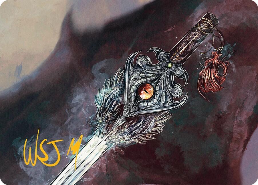 Dragonfire Blade Art Card (40/54) (Gold-Stamped Signature) [Art Series: Tarkir: Dragonstorm] 40