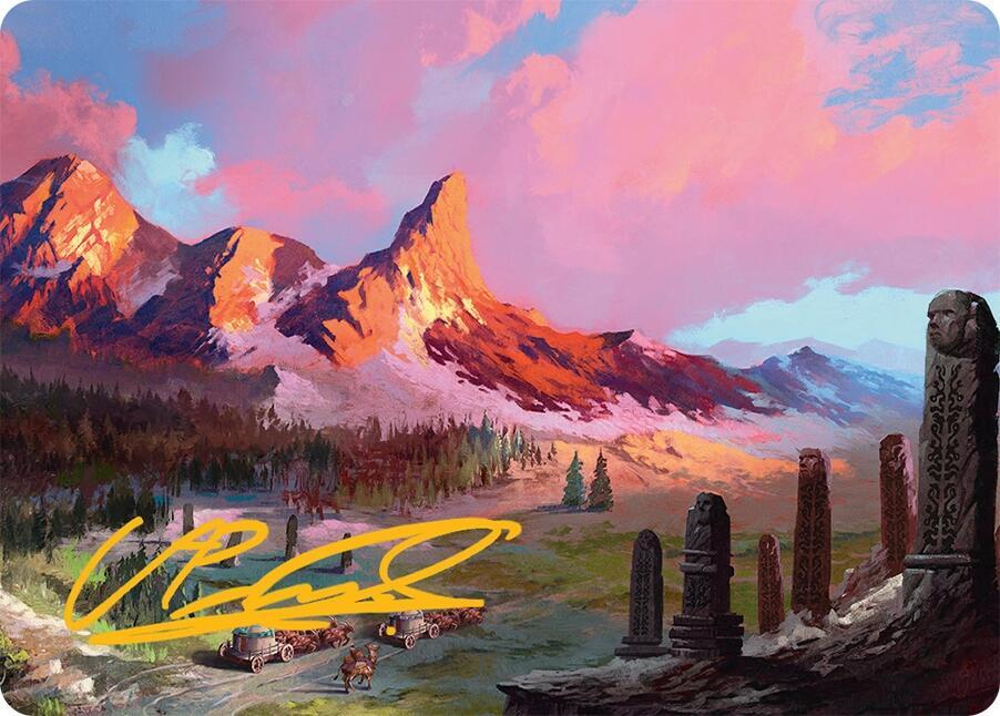 Rugged Highlands Art Card (29/54) (Gold-Stamped Signature) [Art Series: Tarkir: Dragonstorm] 29