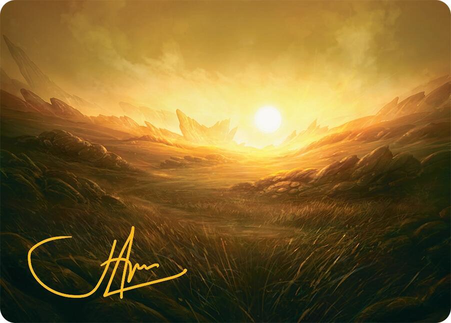 Plains Art Card (31/54) (Gold-Stamped Signature) [Art Series: Tarkir: Dragonstorm] 31