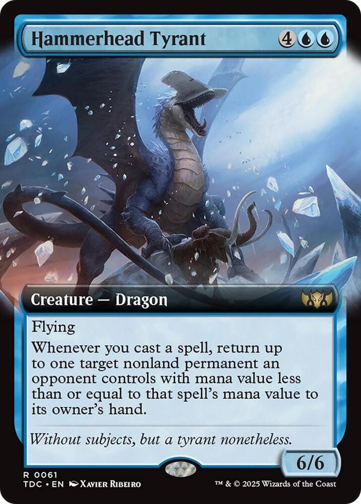 Hammerhead Tyrant (Extended Art) [Commander: Tarkir: Dragonstorm] 61