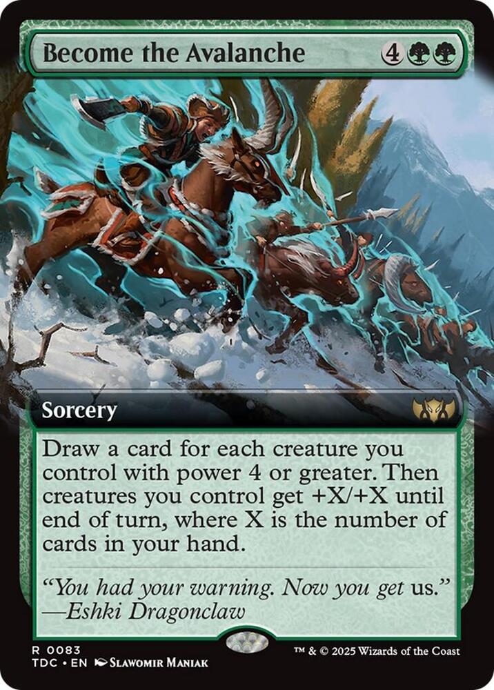 Become the Avalanche (Extended Art) [Commander: Tarkir: Dragonstorm] 83