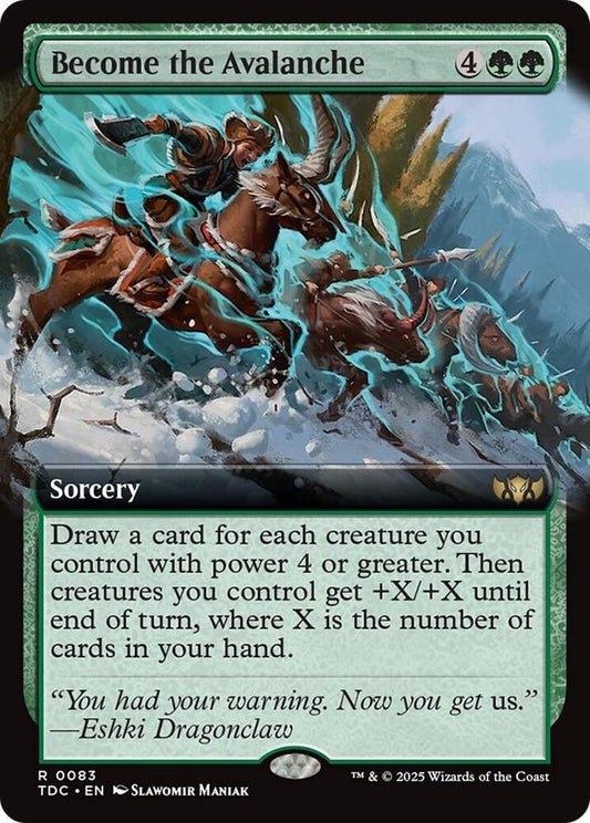 Become the Avalanche (Extended Art) [Commander: Tarkir: Dragonstorm] 83
