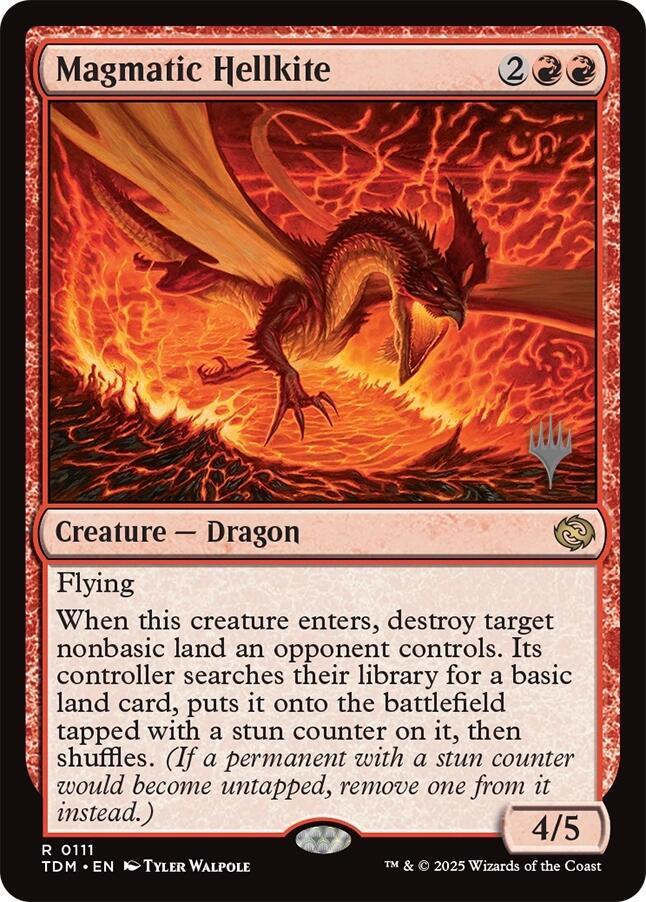 Magmatic Hellkite [Promo Pack: Tarkir: Dragonstorm] 111