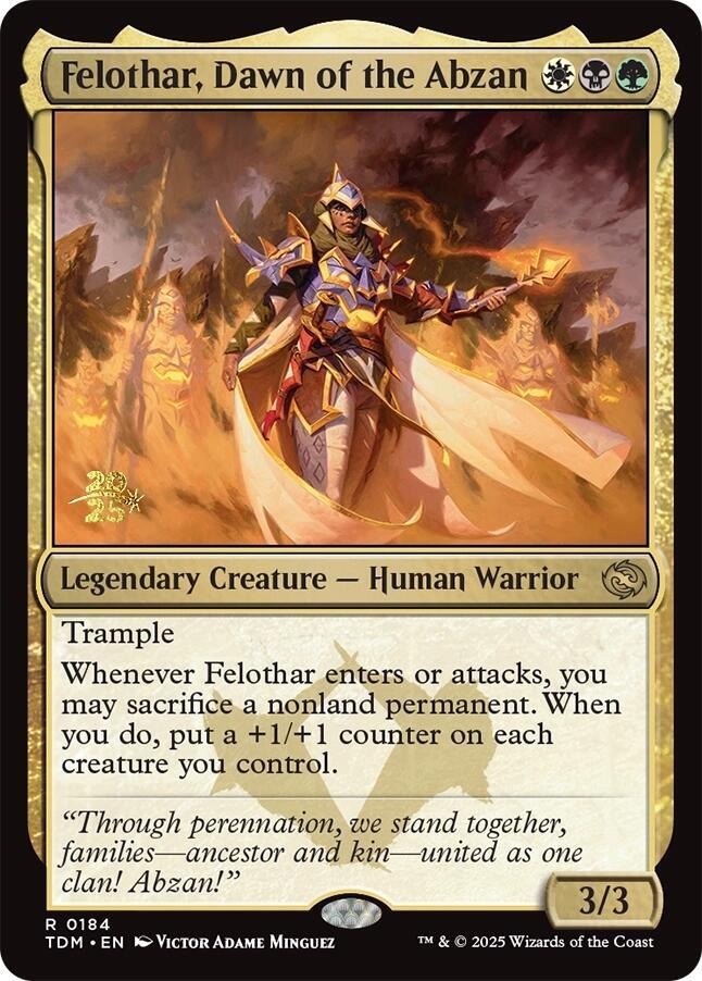 Felothar, Dawn of the Abzan [Prerelease Cards] 184
