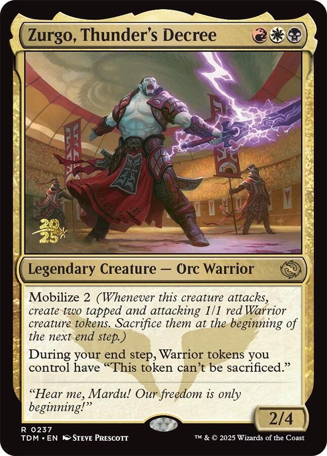 Zurgo, Thunder's Decree [Prerelease Cards] 237