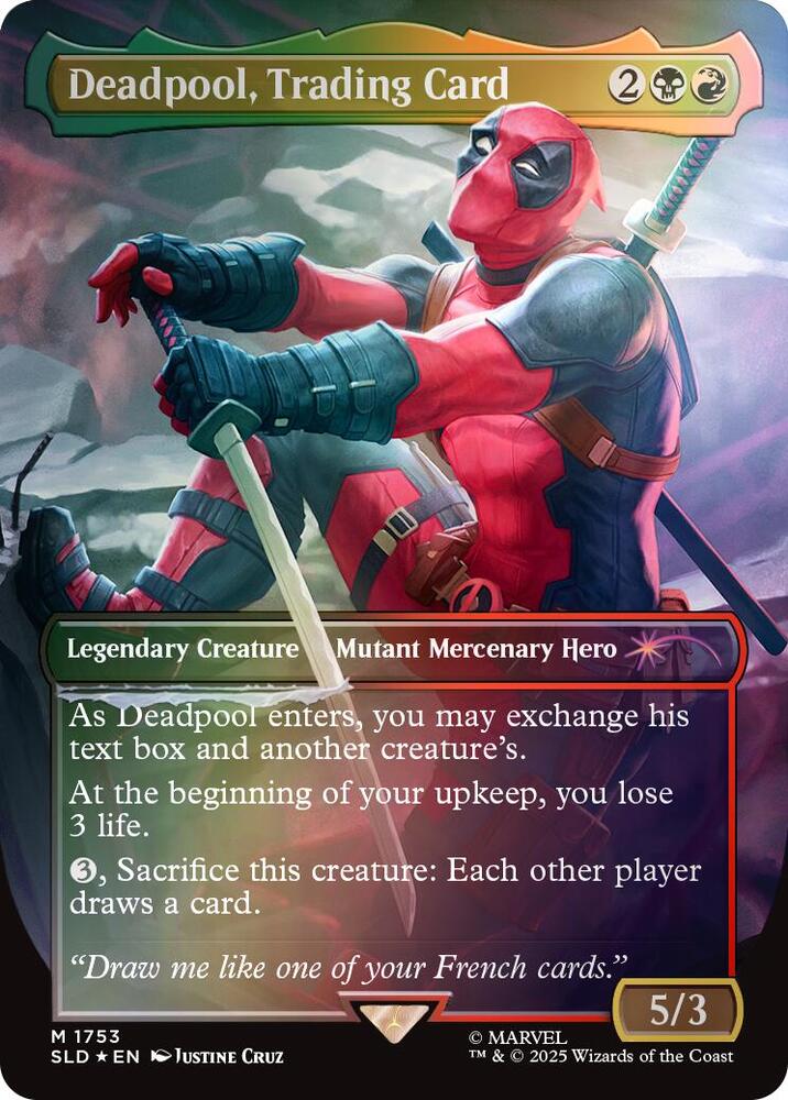 Deadpool, Trading Card (1753) (Rainbow Foil) [Secret Lair Drop Series] 1753
