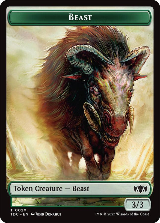 Beast // Treasure Double-Sided Token [Commander: Tarkir: Dragonstorm] 20 // 16