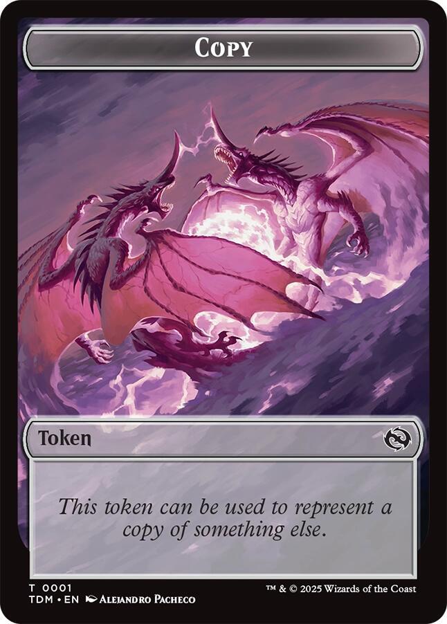 Copy // Dragon (0014) Double-Sided Token [Commander: Tarkir: Dragonstorm] 1 // 14