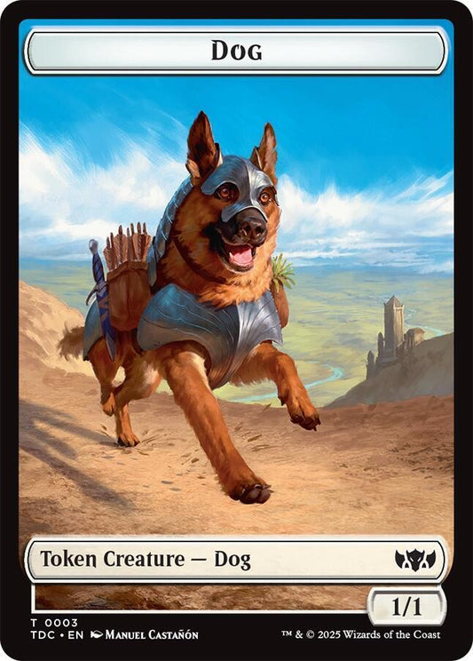 Dog // Goblin Double-Sided Token [Commander: Tarkir: Dragonstorm] 3 // 12