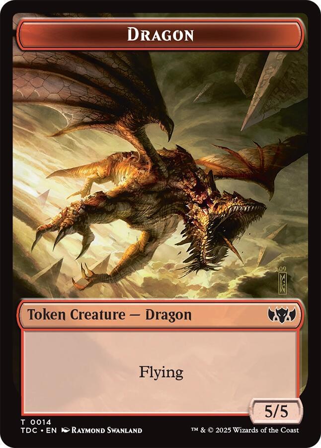 Dragon (0014) // Treasure Double-Sided Token [Commander: Tarkir: Dragonstorm] 14 // 16
