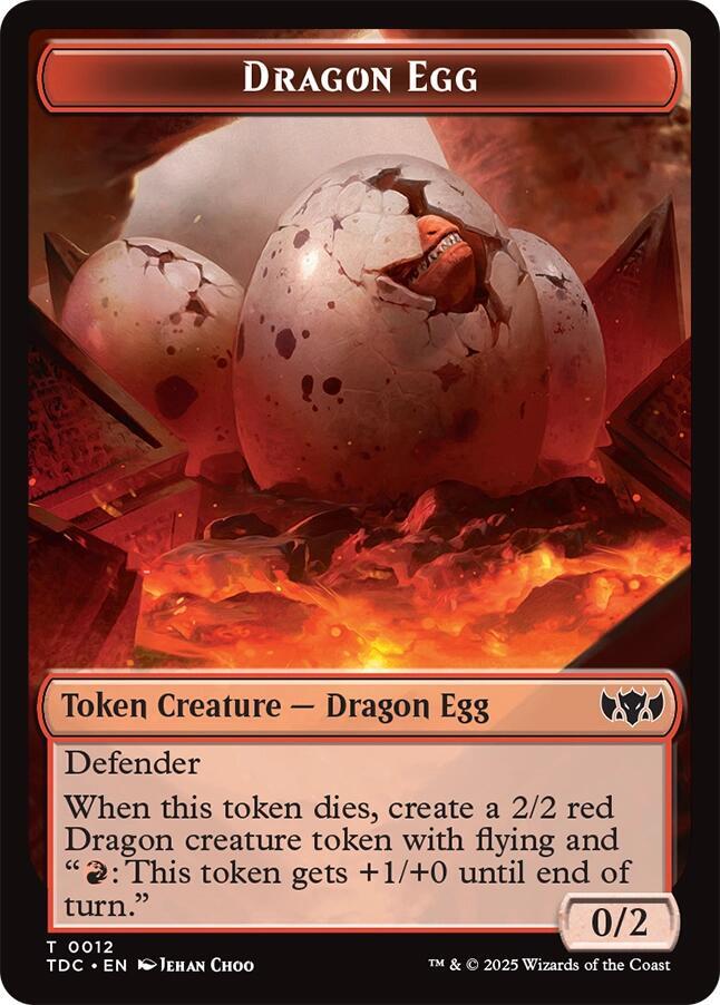 Dragon Egg // Dragon (0013) Double-Sided Token [Commander: Tarkir: Dragonstorm] 12 // 13