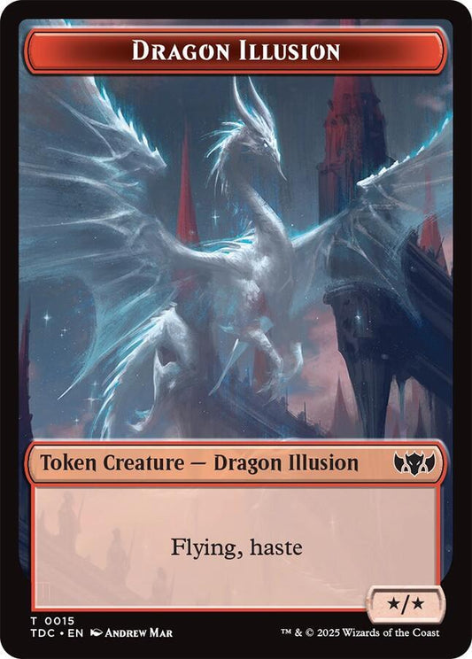 Dragon Illusion // Monk Double-Sided Token [Commander: Tarkir: Dragonstorm] 15 // 3