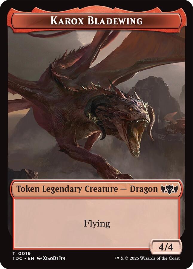 Karox Bladewing // Copy Double-Sided Token [Commander: Tarkir: Dragonstorm] 19 // 1