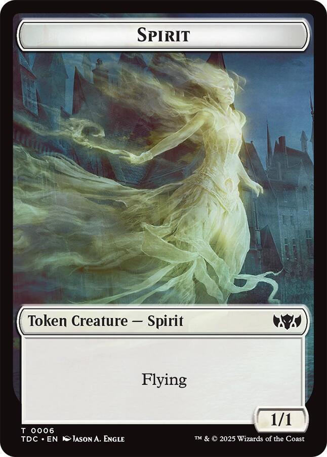 Spirit // Treasure Double-Sided Token [Commander: Tarkir: Dragonstorm] 6 // 16