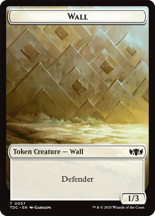 Wall // Spider Double-Sided Token [Commander: Tarkir: Dragonstorm] 7 // 25