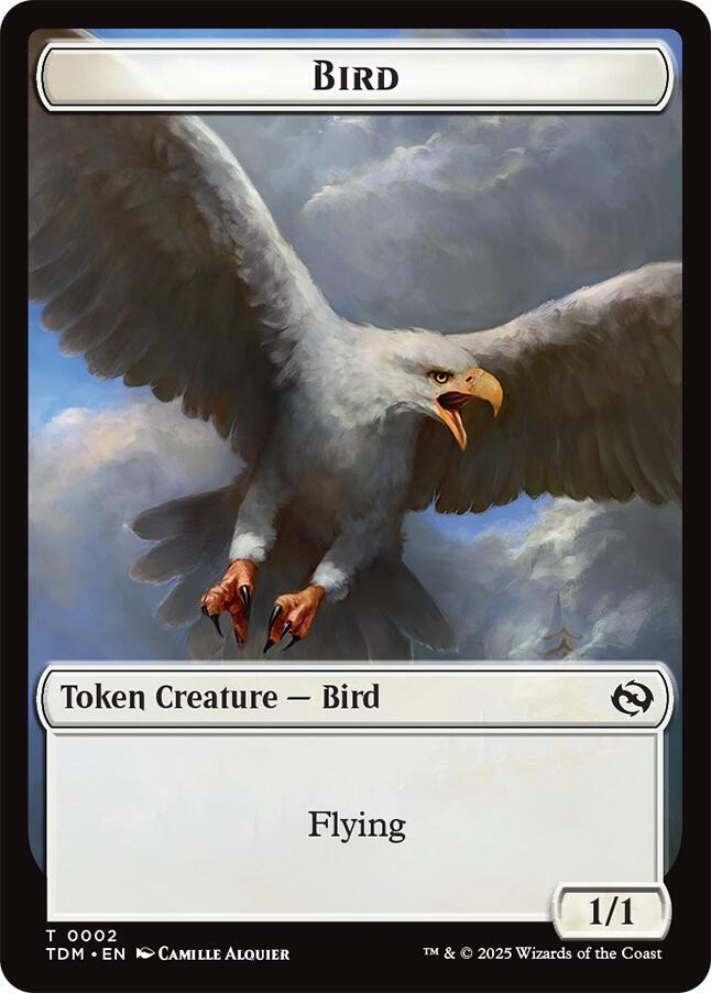 Bird // Monk Double-Sided Token [Tarkir: Dragonstorm] 2 // 3