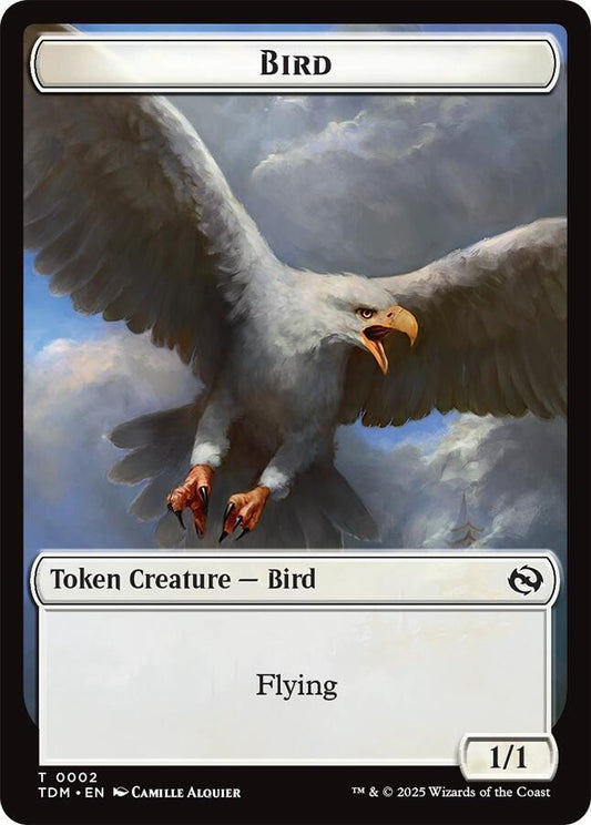 Bird // Monk Double-Sided Token [Tarkir: Dragonstorm] 2 // 3