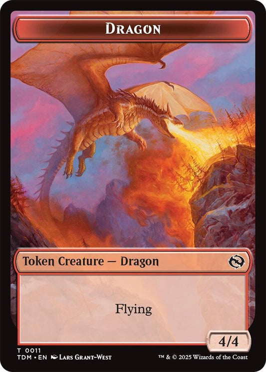 Dragon (0011) // Warrior Double-Sided Token [Tarkir: Dragonstorm] 11 // 13