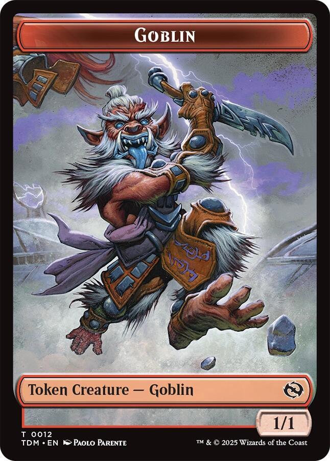 Goblin // Warrior Double-Sided Token [Tarkir: Dragonstorm] 12 // 13