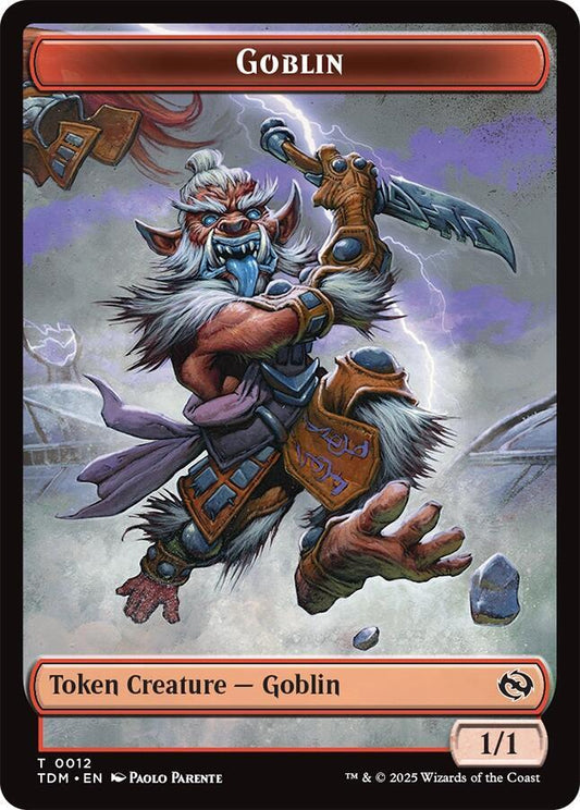 Goblin // Warrior Double-Sided Token [Tarkir: Dragonstorm] 12 // 13