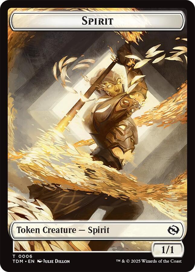 Spirit (0006) // Spirit (0007) Double-Sided Token [Tarkir: Dragonstorm] 6 // 7