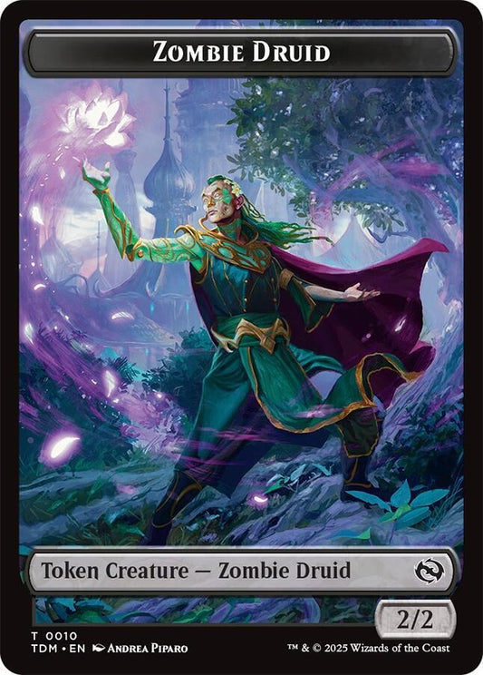 Zombie Druid // Treasure Double-Sided Token [Tarkir: Dragonstorm] 10 // 16
