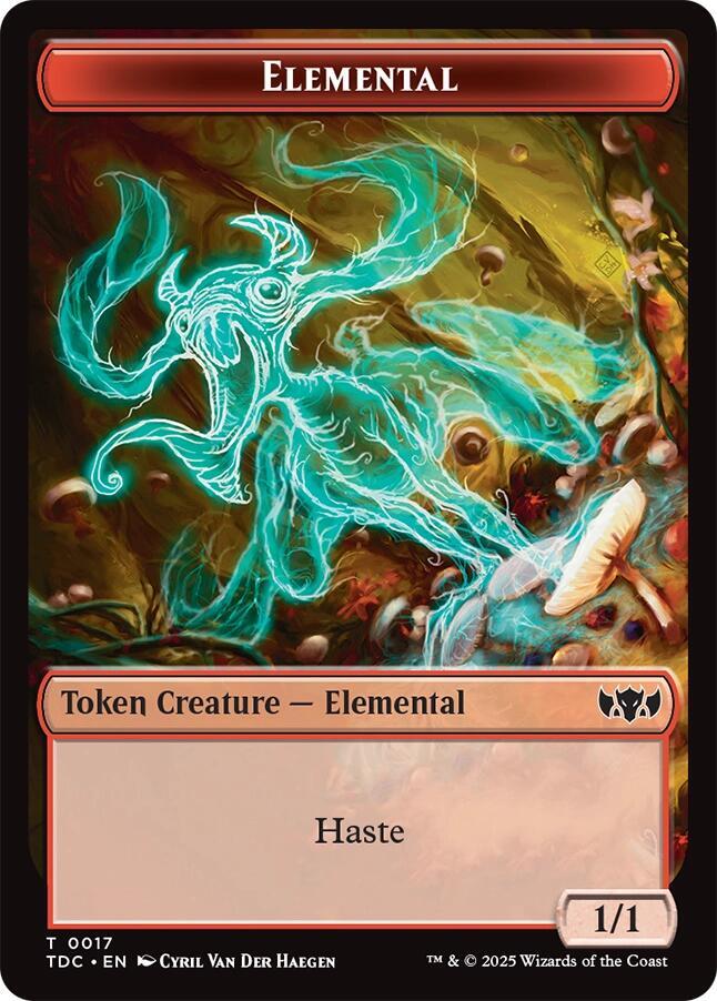 Elemental (0017) // Warrior Double-Sided Token [Commander: Tarkir: Dragonstorm] 17 // 13
