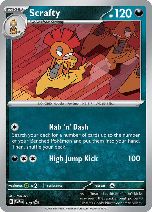Scrafty - 188 (Cosmos Holo) [SV: Scarlet & Violet Promo Cards] 188