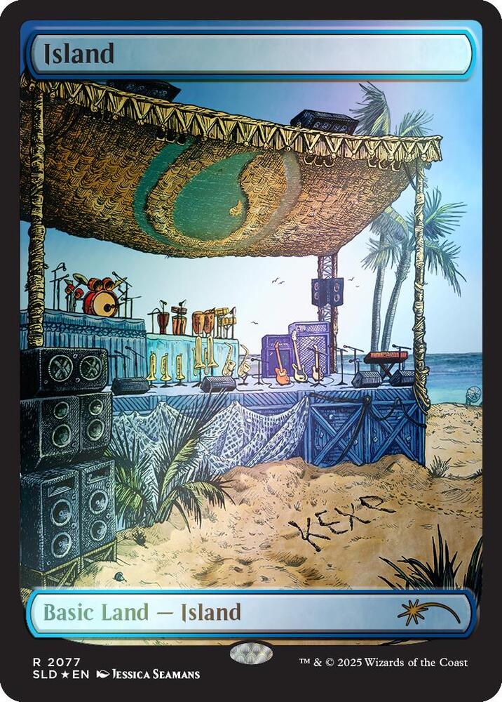 Island (2077) (Rainbow Foil) [Secret Lair Drop Series] 2077