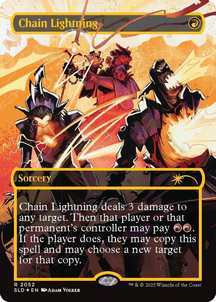 Chain Lightning (2052) (Raised Foil) [Secret Lair Drop Series] 2052