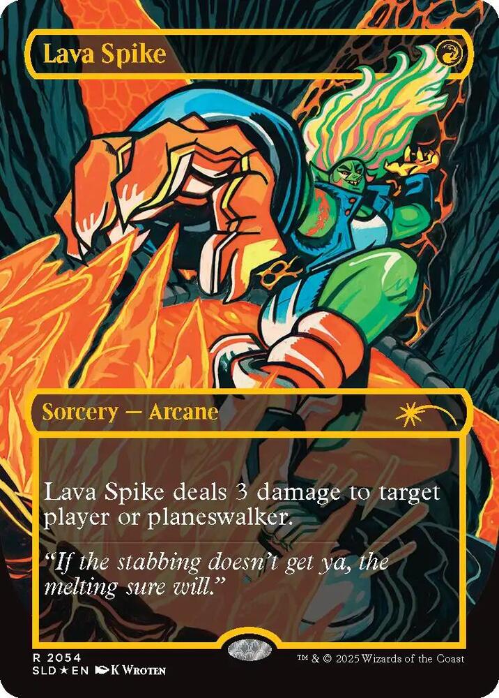 Lava Spike (2054) (Raised Foil) [Secret Lair Drop Series] 2054