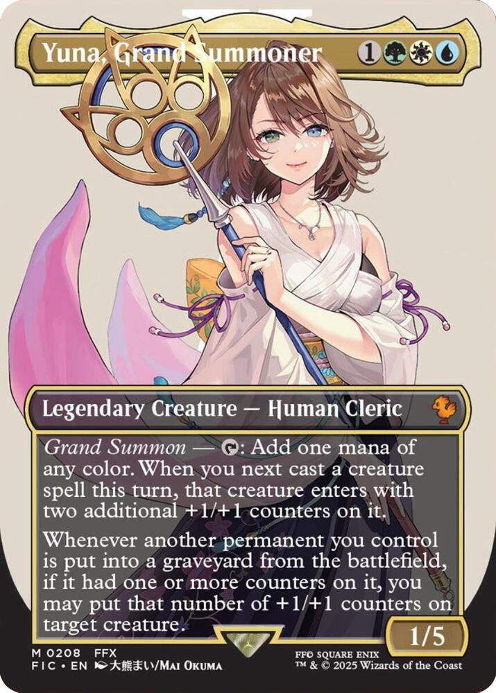 Yuna, Grand Summoner (Borderless) [Commander: FINAL FANTASY] 208