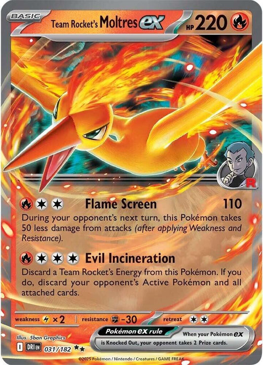Team Rocket's Moltres ex [SV10: Destined Rivals] 031/182