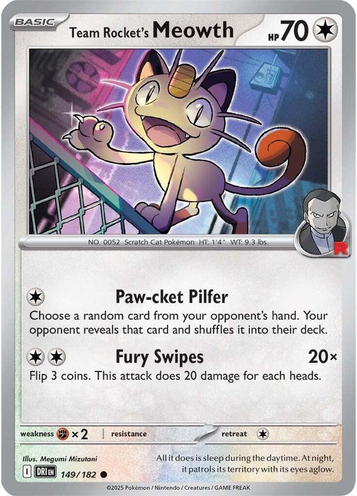 Team Rocket's Meowth [SV10: Destined Rivals] 149/182