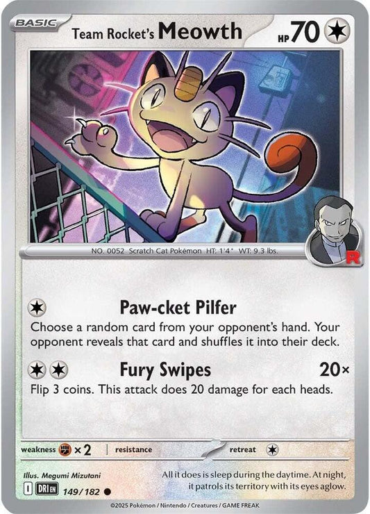 Team Rocket's Meowth [SV10: Destined Rivals] 149/182