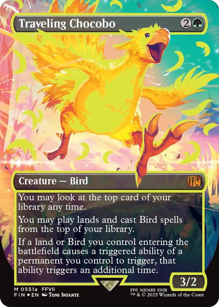 Traveling Chocobo (Borderless) (Neon Ink Yellow) [FINAL FANTASY] 551a