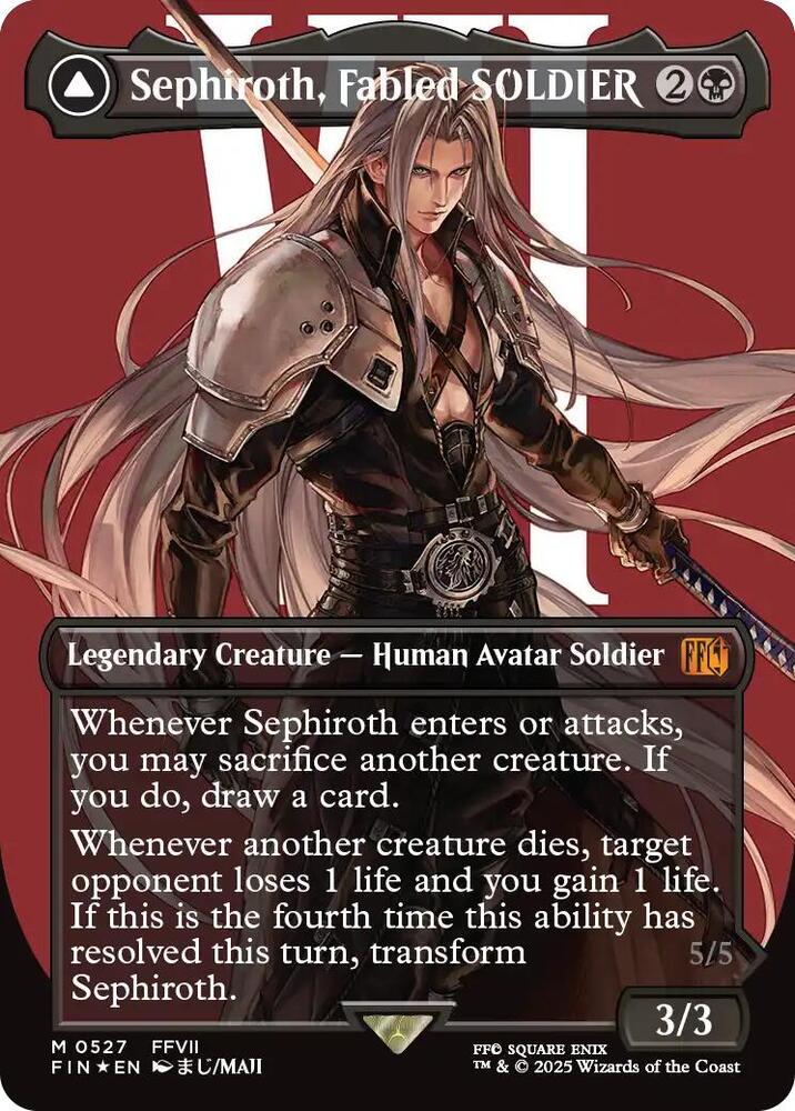 Sephiroth, Fabled SOLDIER (Borderless) (Surge Foil) [FINAL FANTASY] 527