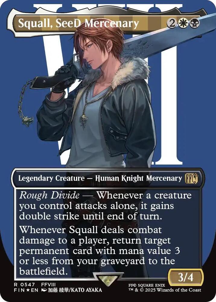 Squall, SeeD Mercenary (Borderless) (Surge Foil) [FINAL FANTASY] 547