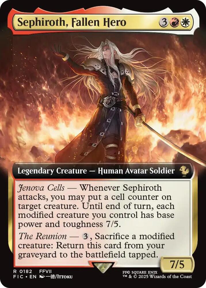 Sephiroth, Fallen Hero (Extended Art) [Commander: FINAL FANTASY] 182