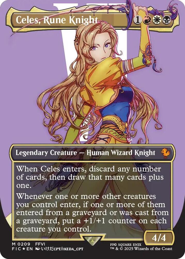 Celes, Rune Knight (Borderless) (Surge Foil) [Commander: FINAL FANTASY] 209